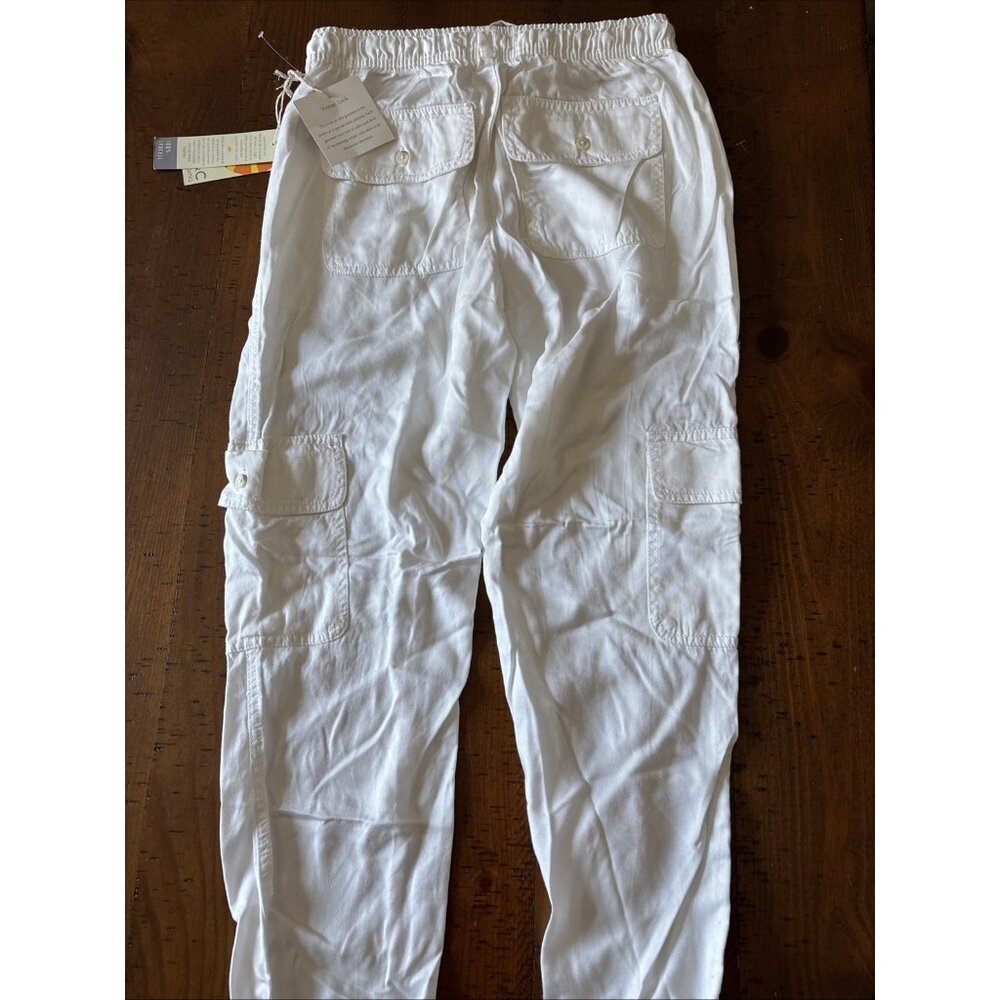 c c california White Cotton Joggers Size XS New - Picture 6 of 7